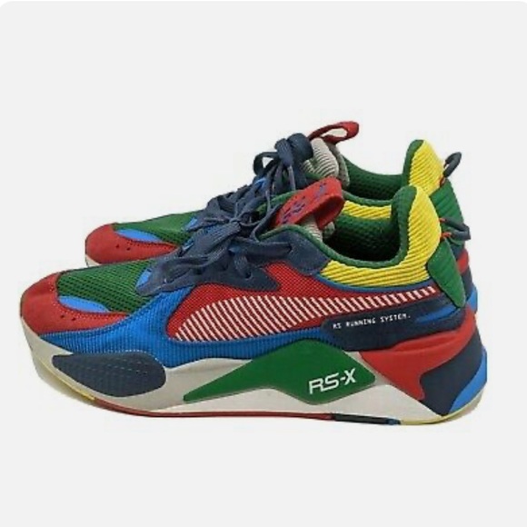 puma rsx green red blue